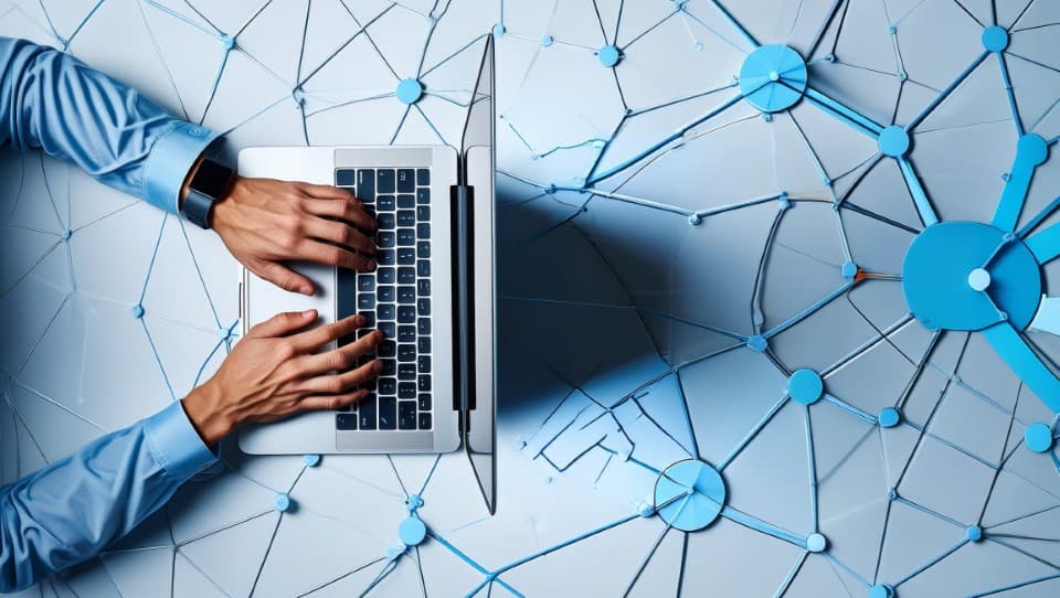 Computer user on a laptop